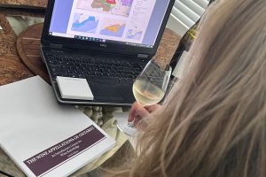 Person learning about wine in Ontario