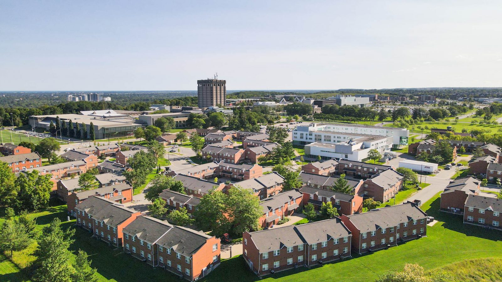 Brock University main campus aerial view
