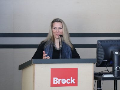 Jennifer Rowsell speaking at the 
