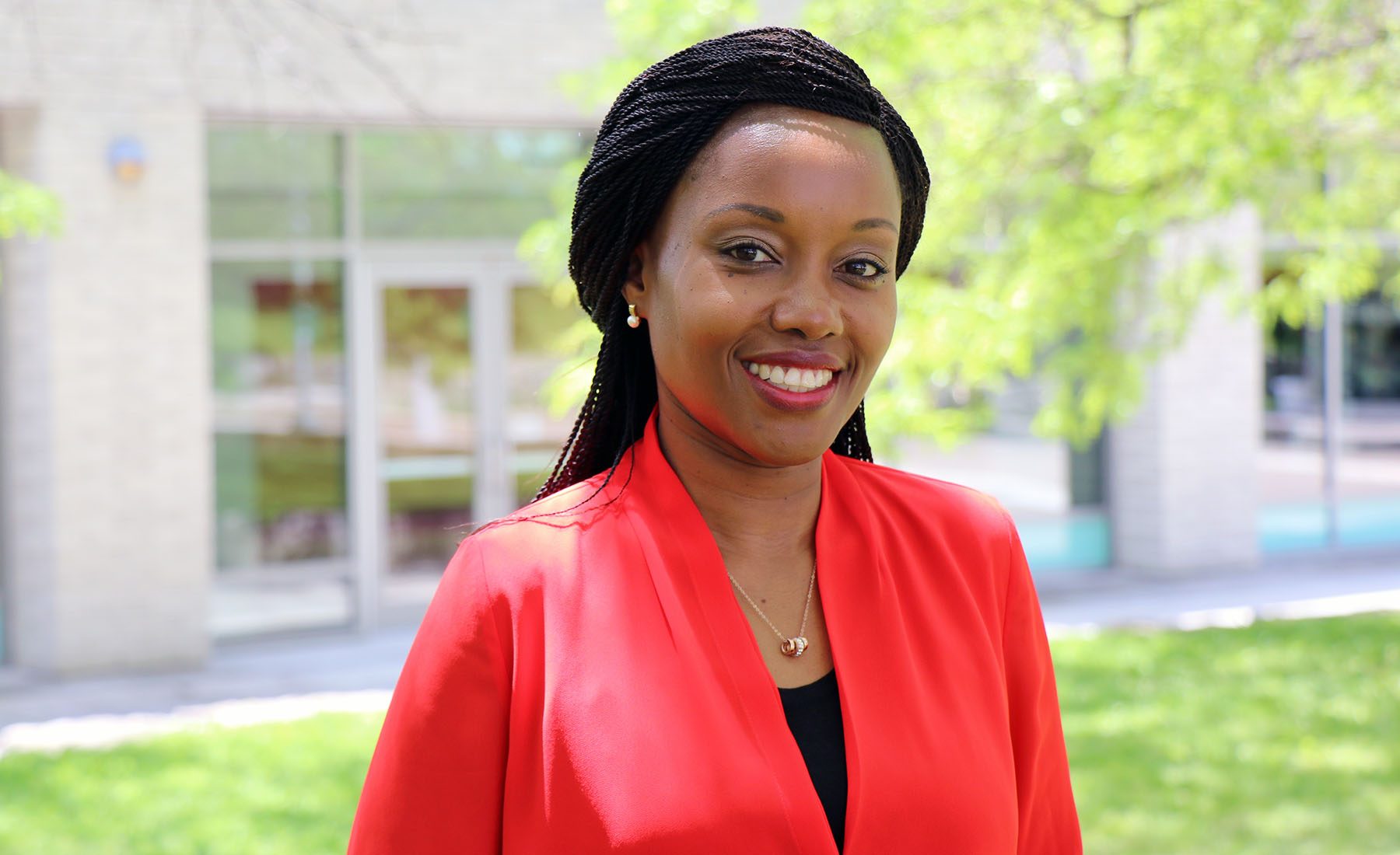 Esther Wainaina at the Brock University Faculty of Education Convocation on June 12, 2019.