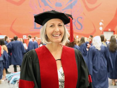 Kimberly Radersma at the Brock University Faculty of Education Convocation on June 12, 2019.