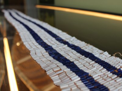 Two Row Wampum Belt created by Brock University students