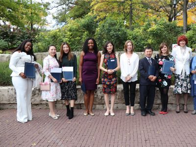 Award winners from the Faculty's international programs