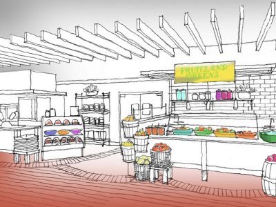 Fruitland greens market artist rendering
