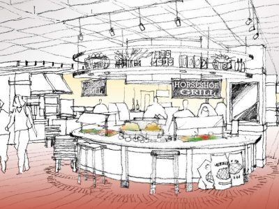 Horseshoe grill artist rendering