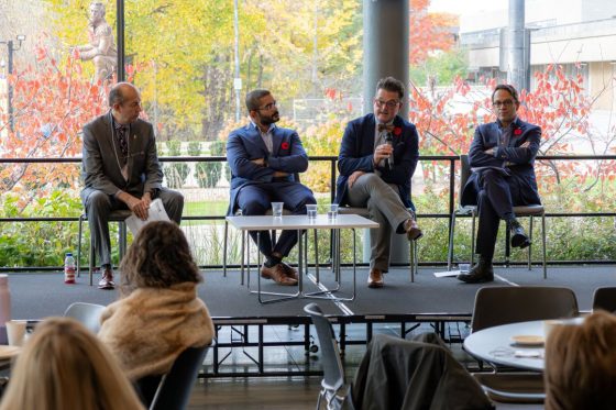 Panel discussion with business professionals