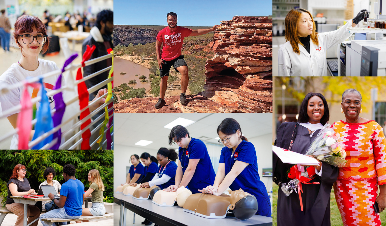 Collage of Brock University student experiences 
