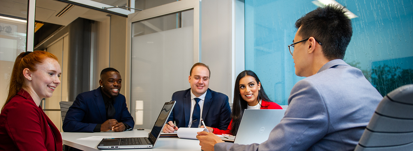 Goodman BBA students in study room