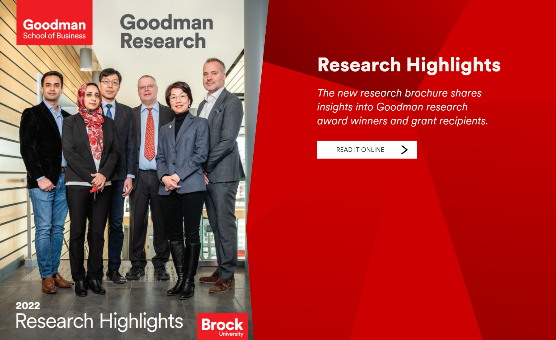 2022 Goodman Research brochure. The new research brochure shares insights into our research award winners and grant recipients. 