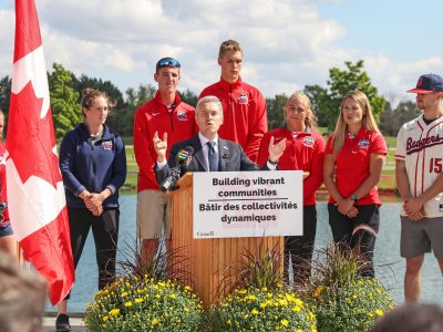 Delegates at the Canada Games announcement