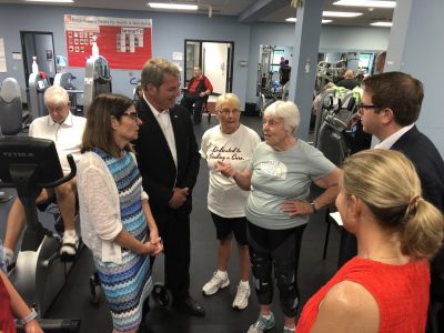 people gathered in a gym