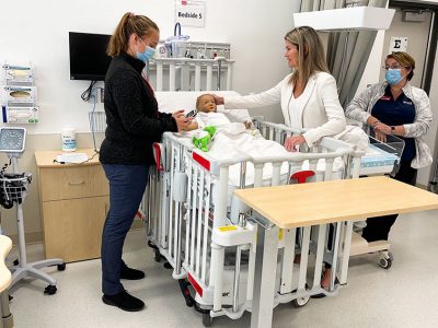 The Hon. Jill Dunlop, Minister of Colleges and Universities, tours Brock University's Nursing Lab in September 2022