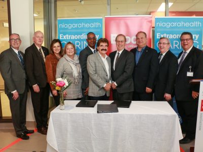 Niagara Health signing ceremony