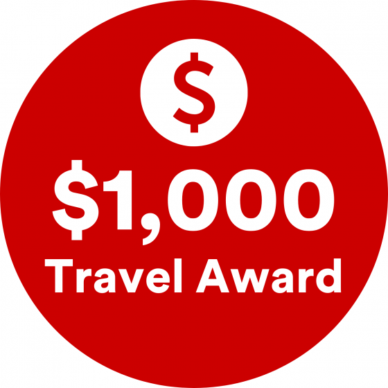 $1,000 travel award amount