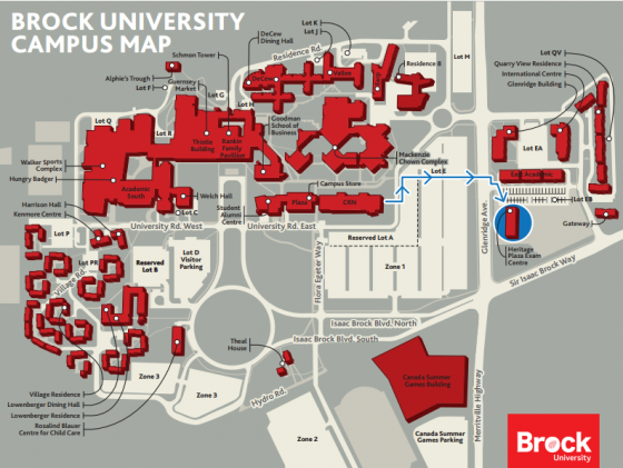 HP 107 Exam Centre map