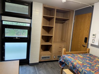 DeCew single bedroom from inside corner
