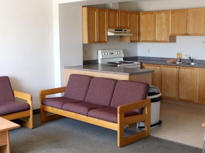 Quarry kitchen and living room