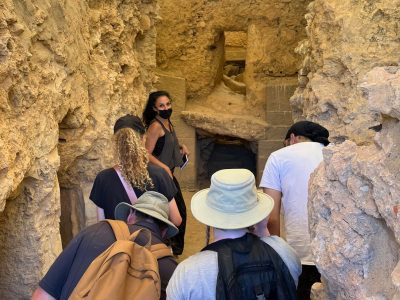 Dr. Todaro showing us the incredible remains of the Protopalatial Palace at Phaistos