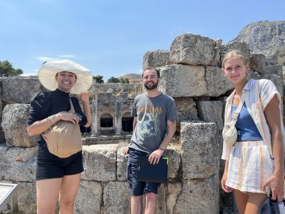 Study Tour of Greece 3 students at ancient site