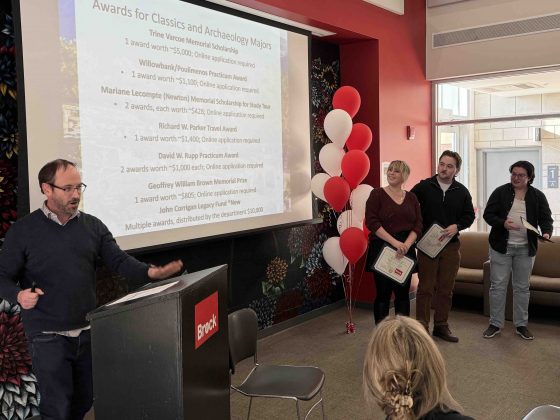 three graduate students receive awards at the Floralia