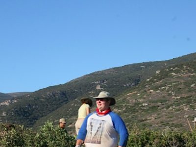 Paul strikes a pose at Gournia