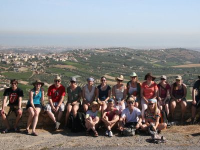 The practicum crew at Anemospilia following a 2 km hike