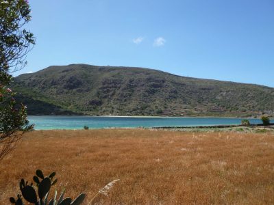 The view of the lake from the excavation site