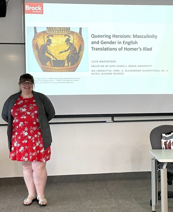 Lucie Mackintosh at her thesis defence