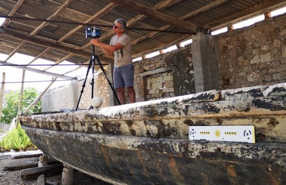 Recording a historic fishing boat