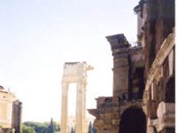 The group, led by Dr Anton Jansen, makes its approach to the Forum Romanum