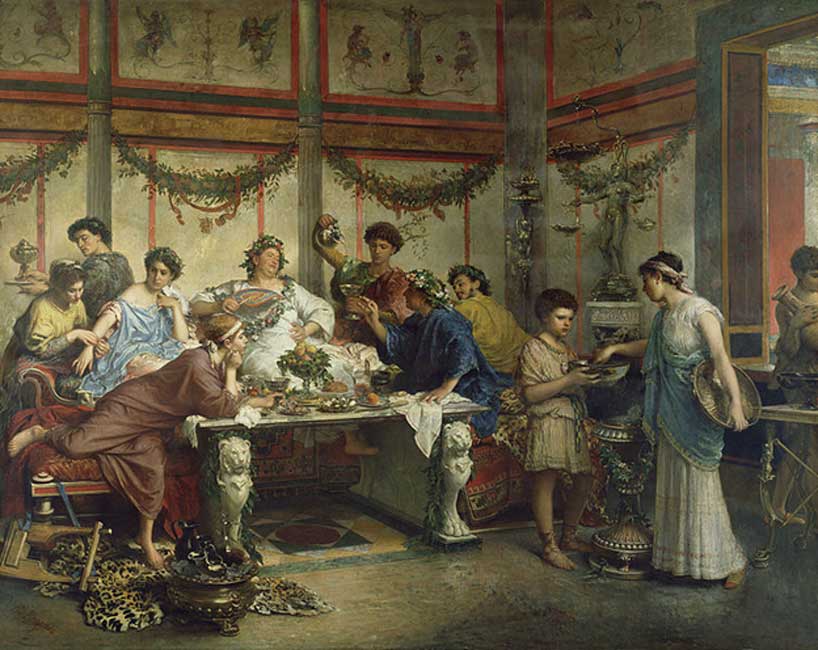 A Roman Feast | Roberto Bompiani painting