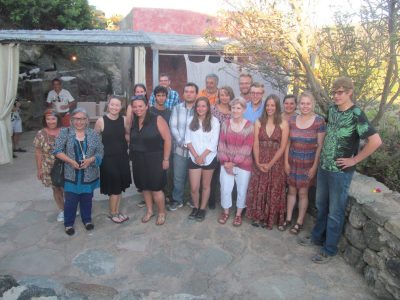 students gathered outside in Pantelleria