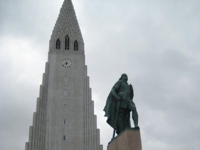 Hallgrim's church and Leif Eiriksson statue, Reykjavik