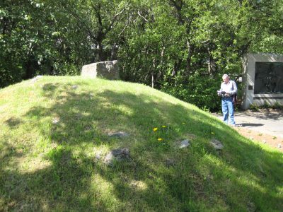 Prof. Somerville reading Old Norse poetry at Skallagrim's burial