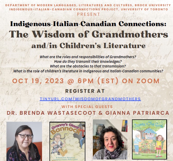 October 19 Indigenous Italian Canadian Connections The Wisdom of