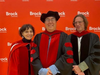 Josh with Lissa and Danny at Brock fall convocation