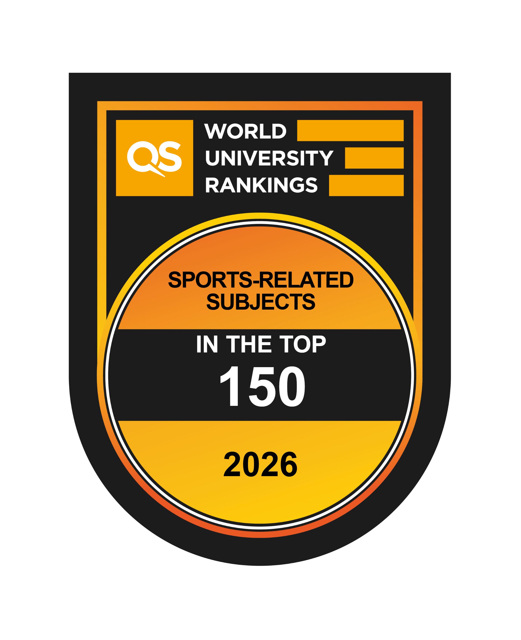 QS World University Rankings by Subject - Sports-Related Subjects - 2026 - Badge