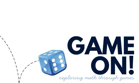 An image shows a bouncing dice and black letters read Game On!!