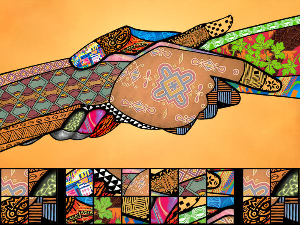 Hands are held in friendship