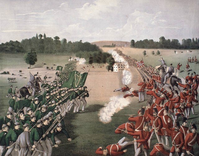 Depiction of the Battle of Ridgeway 1866