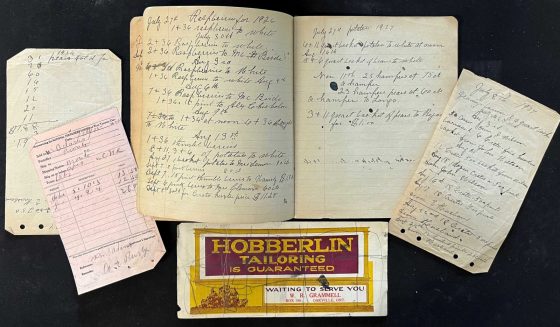 Sample archival records from the Adams, Hill, and Butler Fonds
