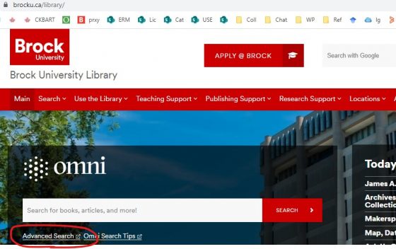 Finding the Omni Advanced Search Option