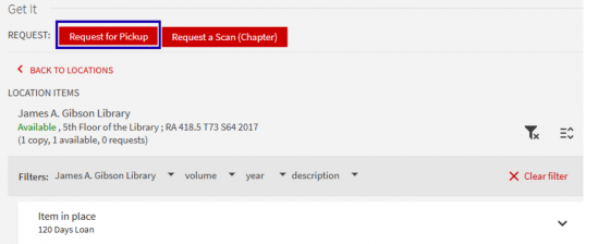 Request for Pick-up button in Omni