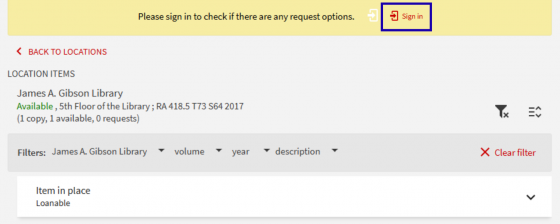 Sign in for book request options 