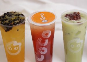 A selection of drinks from CoCo Fresh