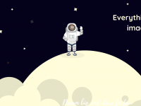 "Everything you can imagine is real" motivational desktop wallpaper