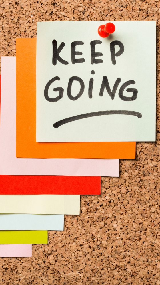 "Keep Going" motivational mobile phone wallpaper