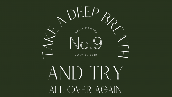 "Take a deep breath and try again" motivational desktop wallpaper