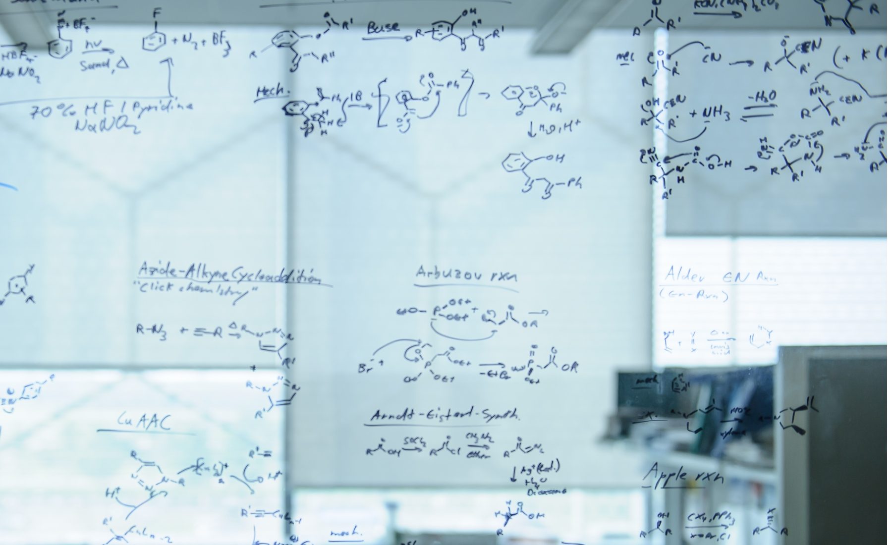 computations written on glass wall