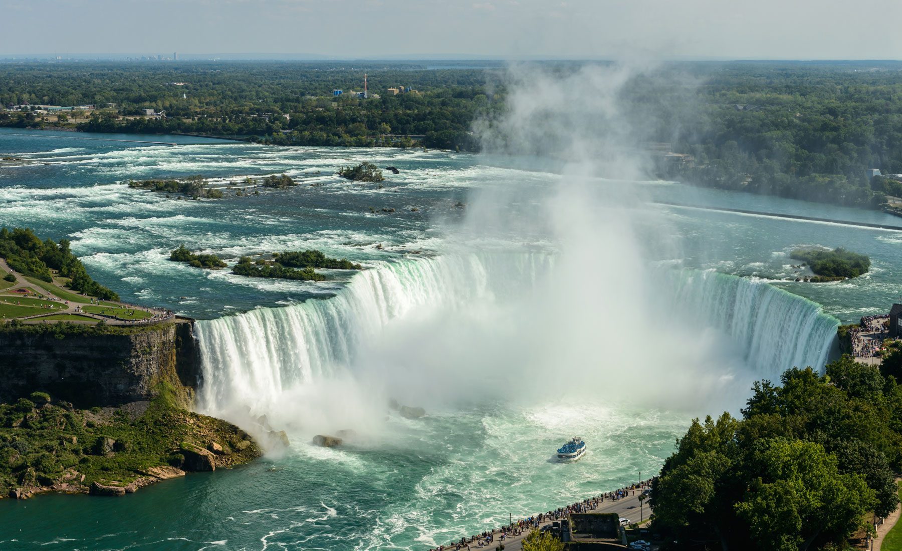 Aerial shot of Niagara Falls